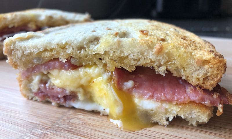 Bacon, Egg & Cheese Toasted Sandwich air fryer recipe