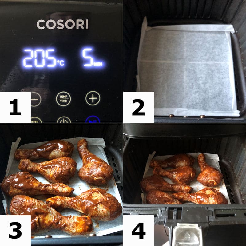 Directions for preparing air fryer chicken drumsticks