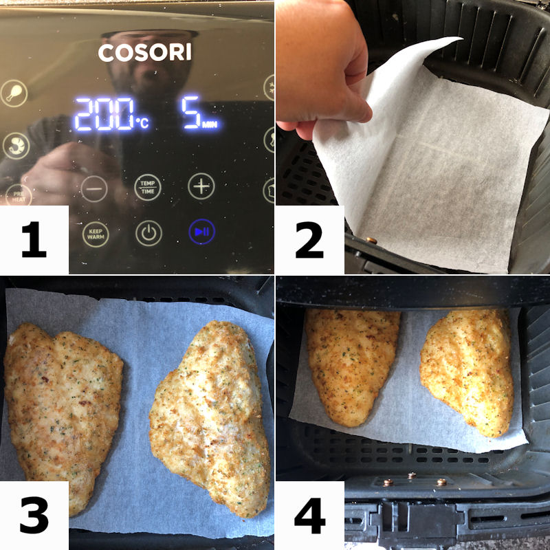 How to prepare frozen battered fish in air fryer using images